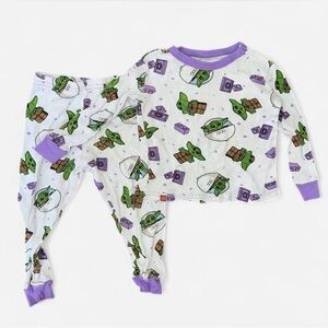 Lego White and Purple Baby Yoda Pajama Set